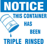 image of Brady 60364 Sanitation Label - 6 in x 6 in - Paper - Blue - B-235