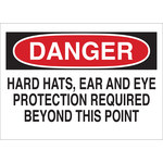 image of Brady B-120 Fiberglass Reinforced Polyester Rectangle White PPE Sign - 10 in Width x 7 in Height - 75979