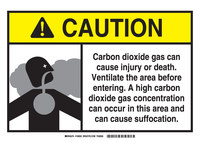 image of Brady B-555 Aluminum Rectangle Yellow Chemical Warning Sign - 14 in Width x 10 in Height - 106052