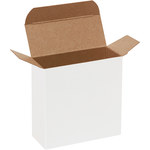 image of White Reverse Tuck Folding Cartons - 1.625 in x 4 in x 4 in - 3309