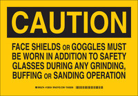 image of Brady B-555 Aluminum Rectangle Yellow Equipment Safety Sign - 10 in Width x 7 in Height - 128532