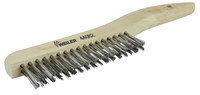 image of Weiler Stainless Steel Hand Wire Brush - 9.95 in Width x 2.35 in Length - 0.012 in Bristle Diameter - 44062