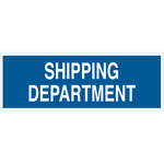 image of Brady B-120 Fiberglass Reinforced Polyester Rectangle Blue Traffic Control Sign - 28 in Width x 10 in Height - 70526