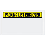 image of Yellow Packing List Enclosed Envelopes - 10 in x 5.5 in - 2 Mil Poly Thick - 8226