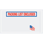 image of Tape Logic Red/White/Blue Resealable Clear Face Document Envelopes - 10 in x 5 1/2 in - 2 mil Thick - SHP-13076