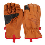 image of Milwaukee SMARTSWIPE Brown/Red/Black Large Leather Gloves - 48-73-0012