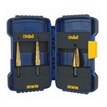 image of Irwin Unibit Step Drill Bit Set 15502 - High-Speed Steel - 3 Flatted Shank