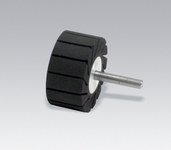 image of Dynabrade Slotted Deburring Wheel - Shank Attachment - 2 in Diameter - 1 in Thickness - 92916