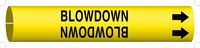 image of Brady 4014-F Strap-On Pipe Marker, 6 in to 7 7/8 in - Water - Plastic - Black on Yellow - B-915 - 40362