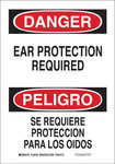 image of Brady B-555 Aluminum Rectangle White PPE Sign - 7 in Width x 10 in Height - Language English / Spanish - 125193