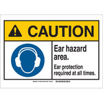 image of Brady B-302 Polyester Rectangle White PPE Sign - 10 in Width x 7 in Height - 144285