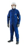 image of Ansell AlphaTec Flame-Resistant Jacket 66-670 66670L - Size Large - Blue - 66427