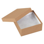 image of Kraft Jewelry Boxes - 3.5 in x 3.5 in x 1.5 in - 3434