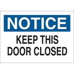 image of Brady B-302 Polyester Rectangle White Door Sign - 5 in Width x 3.5 in Height - Laminated - 87774