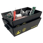 image of Protektive Pak Impregnated Corrugated Cardboard ESD / Anti-Static Nesting Tote - 27 1/4 in Length - 12 in Wide - 37622