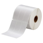 image of Brady THT-10-427-1.5-SC Die-Cut Printer Label Roll - 1 in x 3.75 in - Vinyl - Clear / White - B-427 - 92430