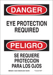 image of Brady B-555 Aluminum Rectangle White PPE Sign - 7 in Width x 10 in Height - Language English / Spanish - 125217
