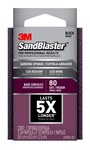 image of 3M SandBlaster 50679 Sanding Sponge - 2 1/2 in x 3 3/4 in - 80 - Medium - Aluminum Oxide