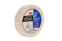 image of 3M 471 White Marking Tape - 1 1/2 in Width x 36 yd Length - 5.2 mil Thick - 07188