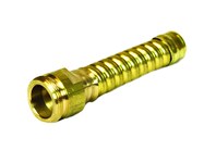 image of Justrite Yellow Brass Faucet Extension - 3.25 in Length - 697841-00215
