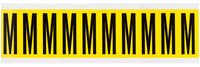 image of Brady 3440-M Letter Label - Black on Yellow - 7/8 in x 2 1/4 in - B-498 - 34423