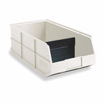 image of Akro-Mils Akrobin 1800 75 lb Beige Industrial Grade Polymer Stacking Storage Bin - 20 1/2 in Length - 11 in Width - 7 in Height - 1 Compartments - 30358BEIGE