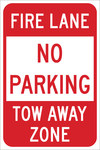 image of Brady B-959 Aluminum Rectangle White Parking Restriction, Permission & Information Sign - Reflective - 141795
