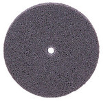 image of Weiler Unitized Aluminum Oxide Hard Deburring Wheel - Coarse Grade - Arbor Attachment - 2 in Diameter - 1/4 in Center Hole - 1/8 in Thickness - 55545