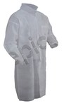 image of Epic White Large Polypropylene Disposable Lab Coat - 1 Pockets - EPIC 845881 LG