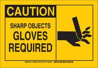 image of Brady B-555 Aluminum Rectangle Yellow PPE Sign - 10 in Width x 7 in Height - 128598