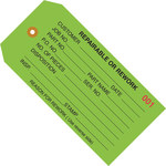 image of Green 13 Point Cardstock Inspection Tags - 4 3/4 in Width - 2 3/8 in Height - SHP-9927