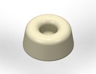 image of 3M Bumpon SJ5009 White Bumper/Spacer Pad - Cylindrical Shaped Bumper - 0.88 in Width - 0.4 in Height - 18437