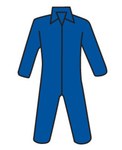 West Chester 3575 Blue Large Polypropylene Disposable General Purpose & Work Coveralls - Fits 25.4 in Chest - 33.8 in Inseam - 662909-548146