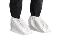 image of Ansell Microchem Disposable Shoe Covers 2000 ‭WH20-B-92-417-00‬ - Size 8 to 12 - White - 17933