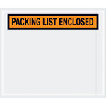 image of Tape Logic Orange Packing List Enclosed Envelopes - 12 in x 10 in - 2 mil Thick - SHP-11605