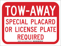 image of Brady B-555 Aluminum Rectangle White Disabled Parking & Building Access Sign - 12 in Width x 9 in Height - 127476