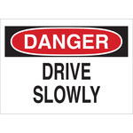 image of Brady B-120 Fiberglass Reinforced Polyester Rectangle White Stop Signs, Traffic Control Signs & Banners Sign - 14 in Width x 10 in Height - 69176
