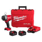 image of Milwaukee M18 FUEL High Torque Impact Wrench w/ Pin Detent Kit 2966-22 - Li-Ion Battery - 1100 ft/lb Max