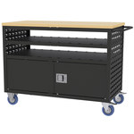 image of Akro-Mils MA4824BLD2 Louvered Shelf Cart - 800 lbs Capacity - Charcoal - Steel