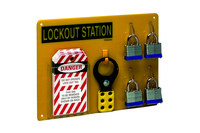 image of Brady Prinzing Black/Yellow Lockout Device Station - 754473-45519