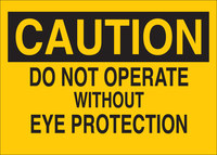 image of Brady B-302 Polyester Rectangle Yellow Equipment Safety Sign - 14 in Width x 10 in Height - Laminated - 84976