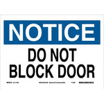 image of Brady B-558 Recycled Film Rectangle White Door Sign - 14 in Width x 10 in Height - 118241