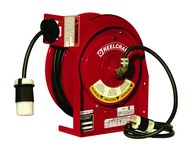 image of Reelcraft Industries L Series Cord Reel - 45 ft Cable Included - Spring Drive - 20 Amps - 125V - Single Outlet - 12 AWG - L 4545 123 3A
