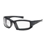 image of Bouton Optical Cefiro 250-CE-10090 Universal Polycarbonate Standard Safety Glasses Clear Lens - Black Frame - Full Frame - 899558-00148
