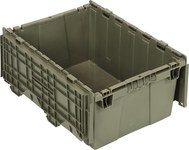 image of Quantum Storage QDC2115-9 Attached Lid Container - Gray - 21 1/2 in x 15 1/4 in x 9 5/8 in