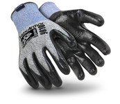image of HexArmor 9000 Series 9000 Gray/Blue/Black 10 Seamless Coated Cut-Resistant Gloves - ANSI A8 Cut Resistance - Nitrile Palm & Fingertips Coating - 9010