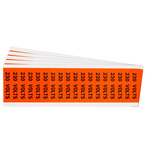 image of Brady 152482 Black on Orange Rectangle Vinyl Cloth Conduit & Voltage Label - 2.25 in Width - 0.5 in Height - B-498