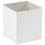 image of White Deluxe Gift Box Bottoms - 8 in x 8 in x 9 in - 3396