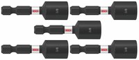 image of Bosch Impact Tough 3/8 in Hex Nutsetter Bits ITNS38B - Alloy Steel - 1.875 in Length - 48485