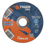image of Weiler Tiger Cutting Wheel 58020 - 4.5 in - Zirconia Alumina - 60 - T